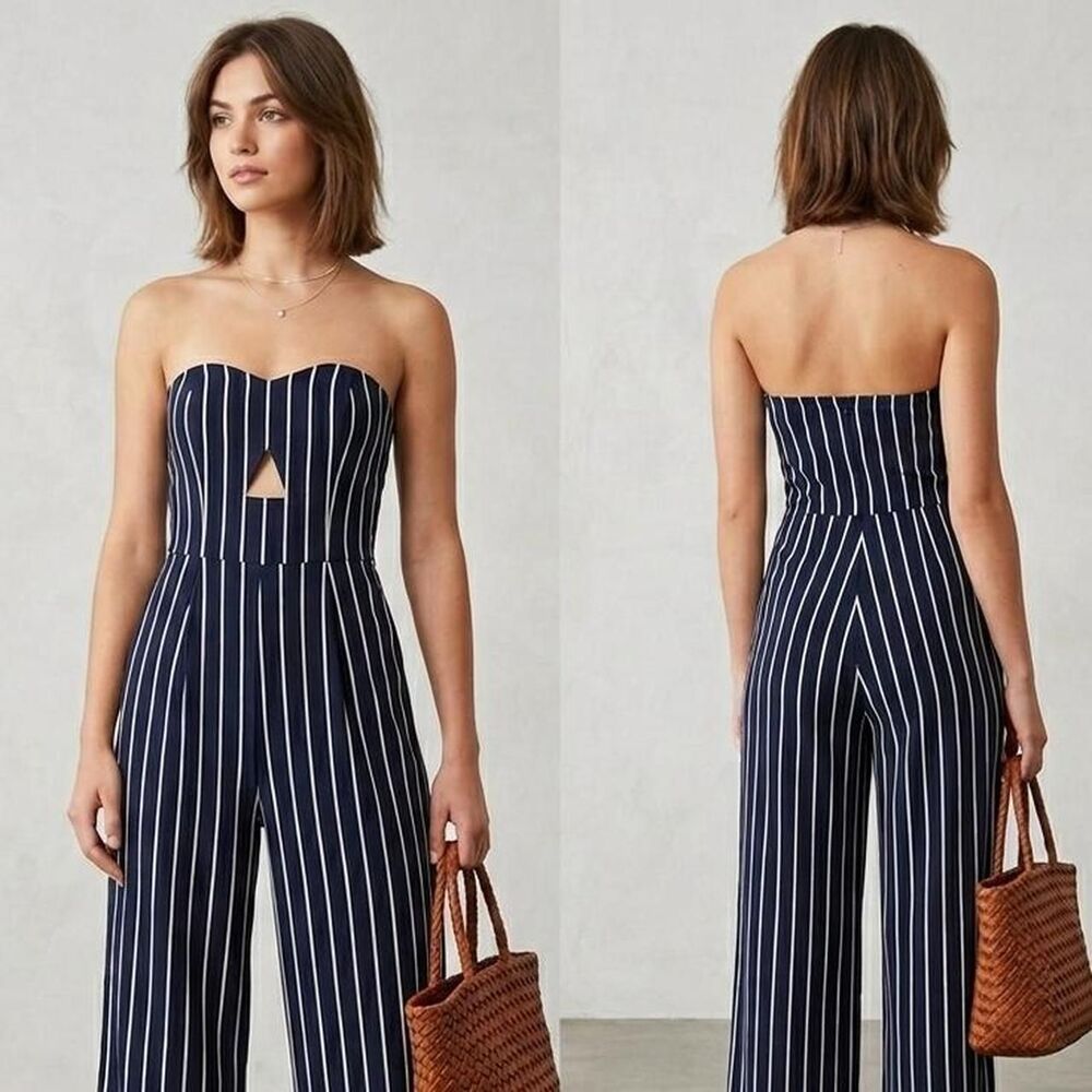 Rue-21 Women's Navy and Blue Jumpsuit
